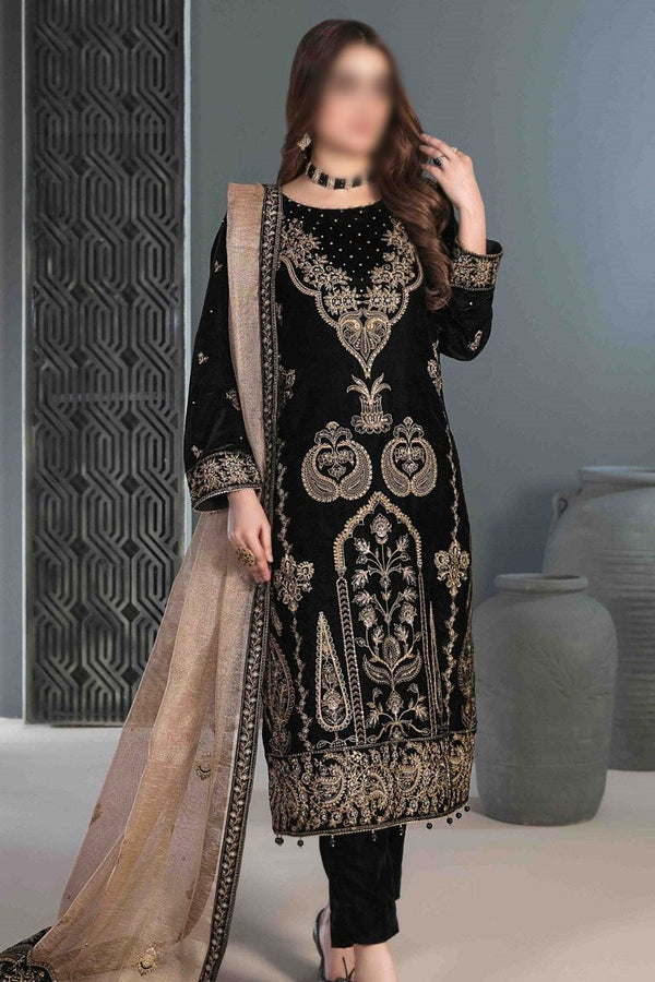 MAKHMAL Fancy Heavy Embroidered Velvet Collection 2023 D 9834