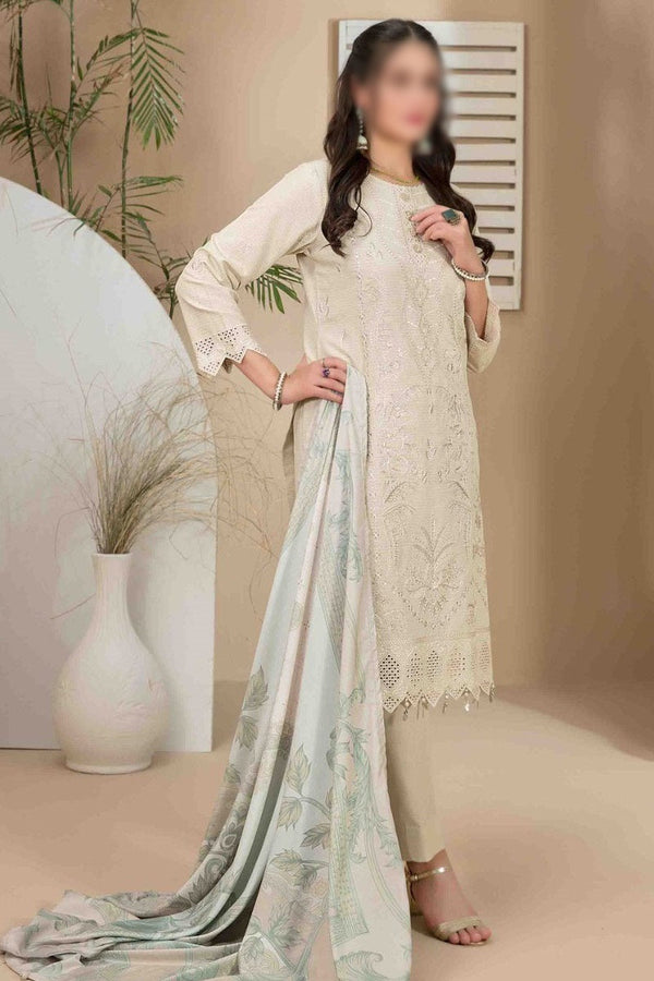 KENZA  Embroidered Zari Karrandi with Velvet Shawl Collection 2023 D 9911