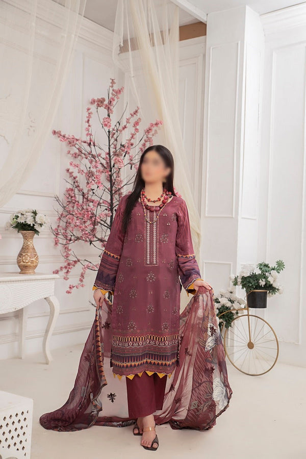 Amna Khadija Parishay Digital Print and Embroidered Viscose Collection DEE 001