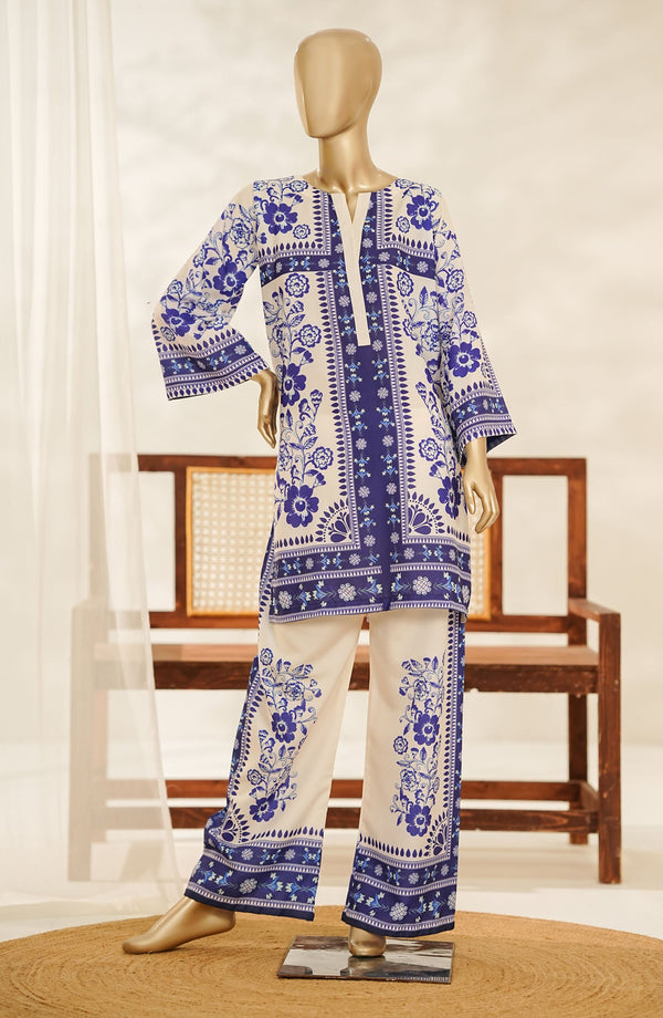 Amna Khadija Digital Printed Lawn Stitched 2 Piece Suit - Design-06 - AM25ESF - Blue - Summer Collection