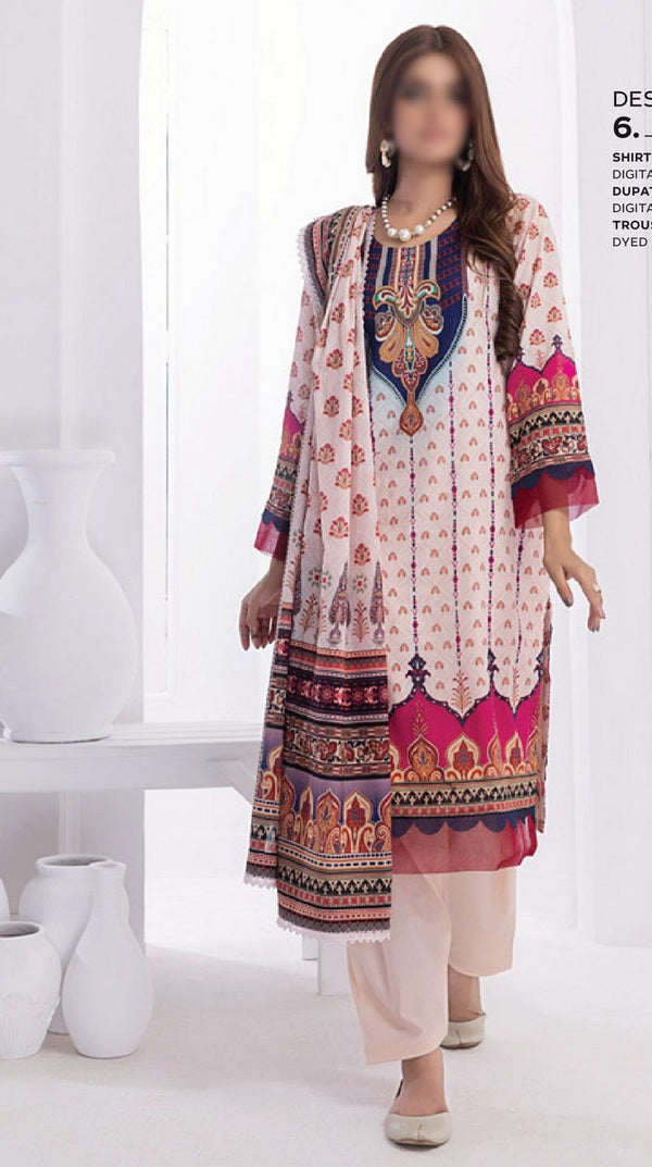 ANUM DIGITAL PRINTED LAWN  Collection Vol 02 Design 06