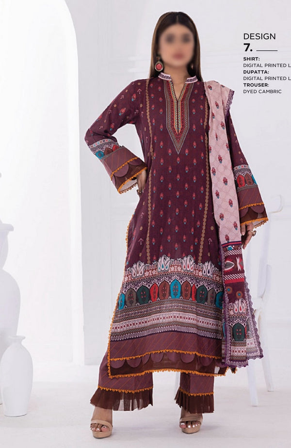 ANUM DIGITAL PRINTED LAWN  Collection Vol 02 Design 07