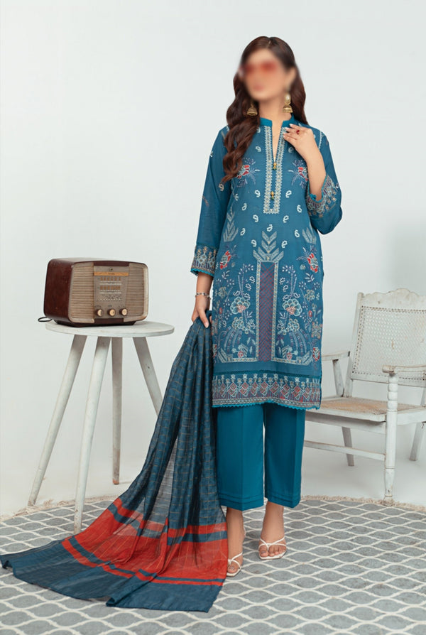 Fantak Luxury Lawn Embroidered Collection 2023 Vol 12 Design 08