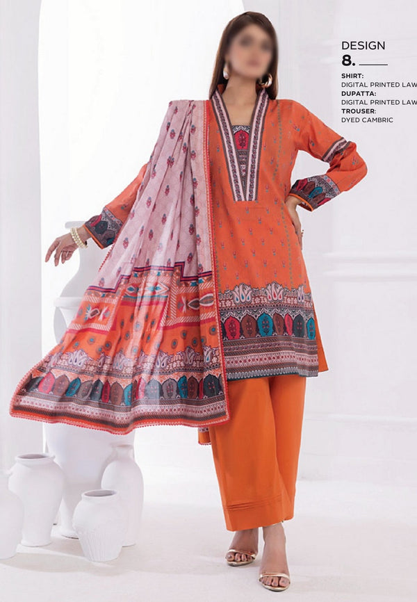 ANUM DIGITAL PRINTED LAWN  Collection Vol 02 Design 08