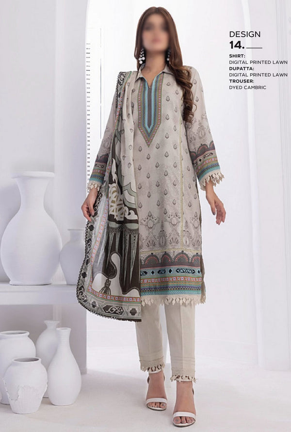 ANUM DIGITAL PRINTED LAWN  Collection Vol 02 Design 14