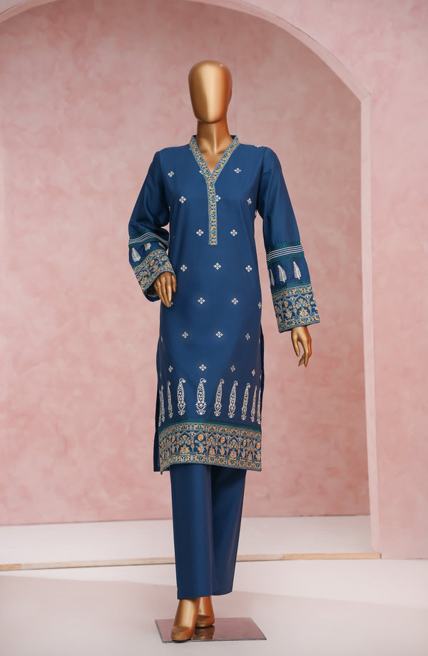 Doriva Noor by Amna Khadija Embroidered Cotton Stitched 2 Piece Co ord Set - DN-01 - AM25DORI - Blue - Casual Collection