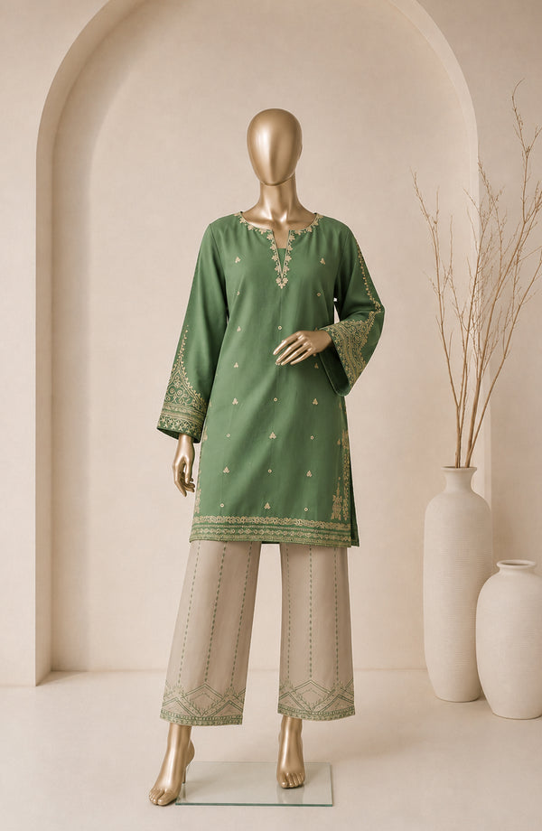 Dur e Hawa by Amna Khadija Embroidered Cotton Lawn Stitched 2 Piece Suit - AKPDH-UG-43-A - AKP26HWD - Green - Summer Collection