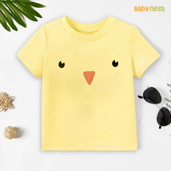 Baby Nest T-Shirts For Kids Easyclean - Water Repellent & Stain Resistant T-Shirt - SBT-356-D2 - Eyes - Yellow