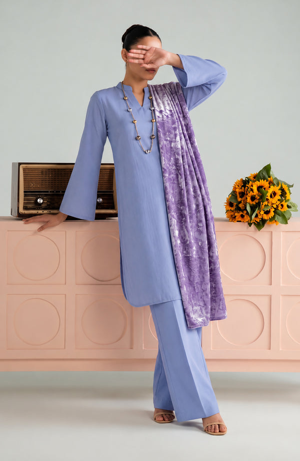 Eclat De Lilas Palachio Moonlight Unstitched 3 Piece Suit - AKED-04 - AM26EDP - Light Purple - Winter Collection