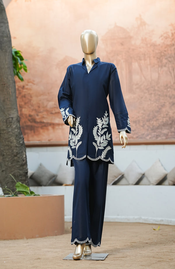 Einka by Amna Khadija Embroidered Cotton Stitched 2 Piece Suit - AKPEK-01 - AKP26KEN - Blue - Summer Collection
