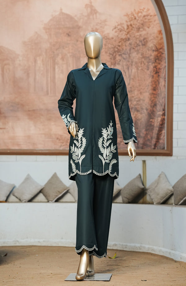 Einka by Amna Khadija Embroidered Cotton Stitched 2 Piece Suit - AKPEK-03 - AKP26KEN - Green - Summer Collection