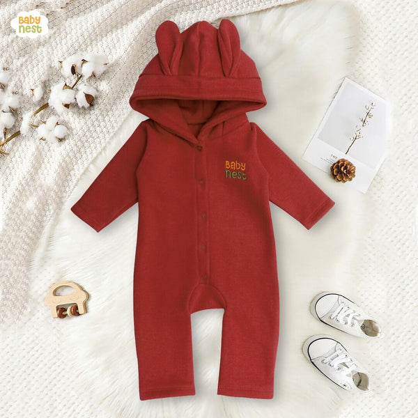 Jumpsuit By Baby Nest Fleece Baby Jumpsuit – Rust