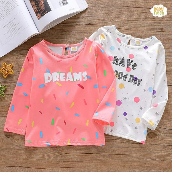 Baby Nest T-Shirts For Kids Full Sleeves Printed T-shirt for Girls