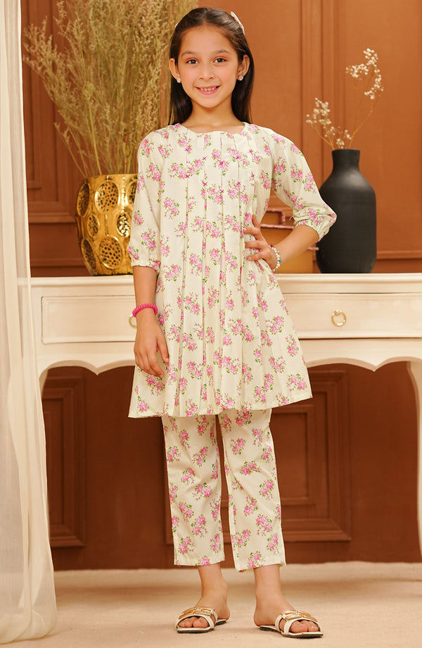 Amna Khadija Gurya Frill Edit Printed Girls Collection 2025 D-02