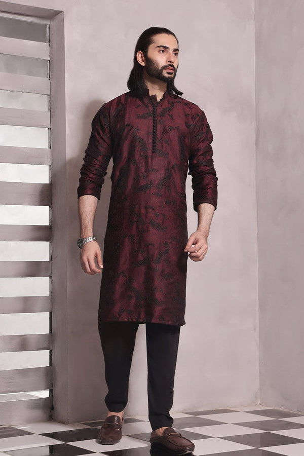 TGM Fancy Kurta Pyjama Collection 2023 Garnet Silk