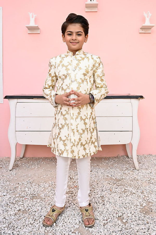 Exclusive Kids Sherwani Collection Vol 02 Golden Mysore Sequence Sherwani - S10