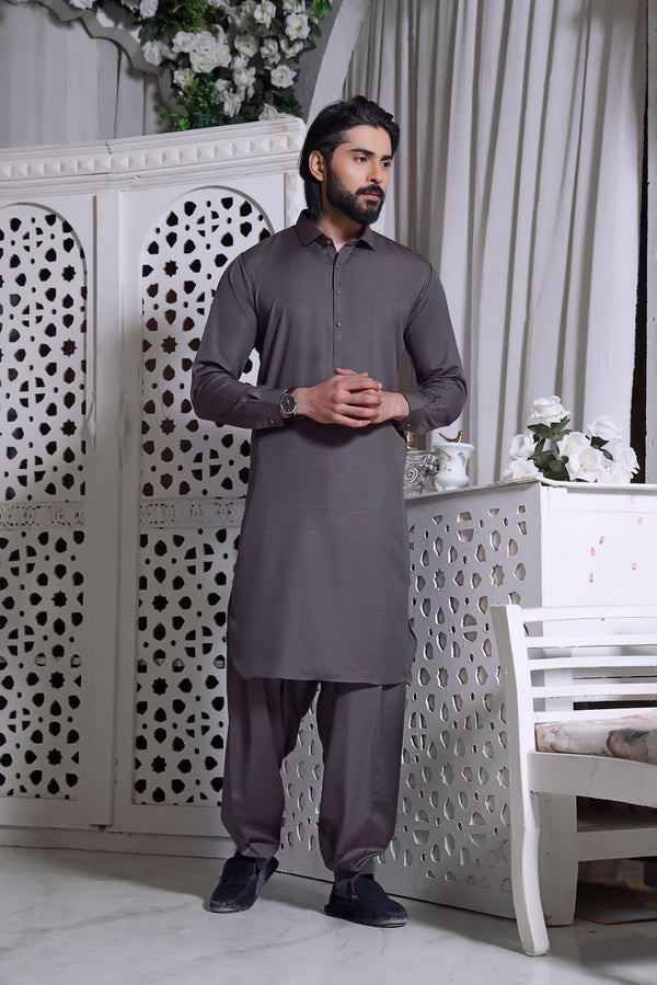 TGM Kameez Shalwar Suit Eid Collection Gray Stone