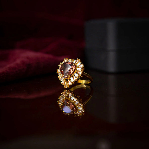 YKL Jewellers Ring Collection HEART SHAPE CHAMPAGNE RING