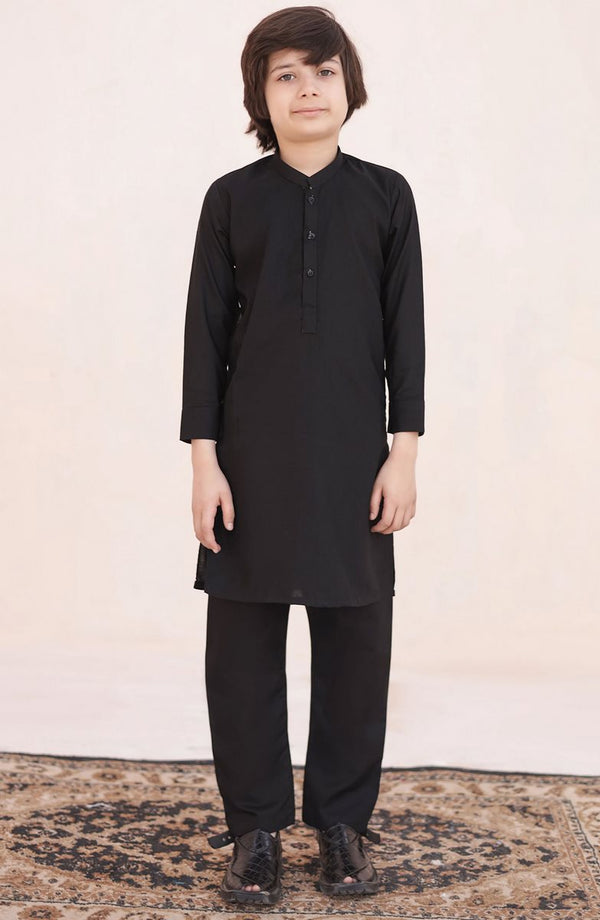 Ramazan Edit Kurta Trouser Collection By Hassan Jee KT 27 Jade Black Kurta Trouser