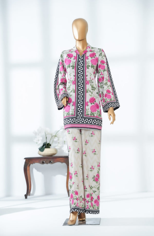 Keran Women by Amna Khadija Digital Printed Swiss Poly Cambric Stitched 2 Piece Suit - KW-01 - AM25WKR - Pink - Casual Collection