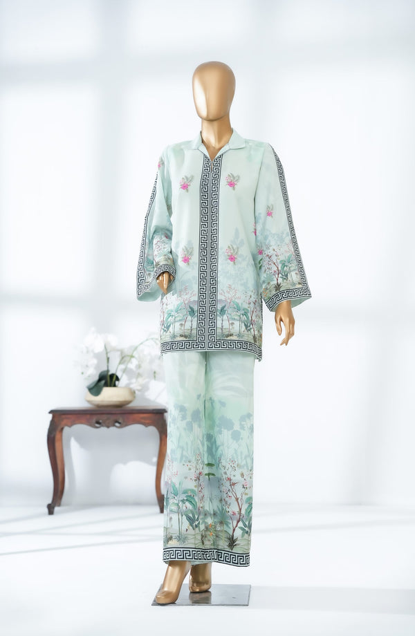 Keran Women by Amna Khadija Digital Printed Swiss Poly Cambric Stitched 2 Piece Suit - KW-02 - AM25WKR - Blue - Casual Collection