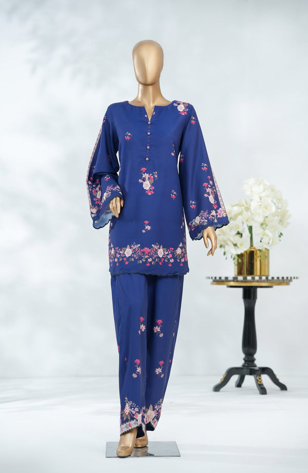Keran Women by Amna Khadija Digital Printed Swiss Poly Cambric Stitched 2 Piece Suit - KW-05 - AM25WKR - Blue - Casual Collection