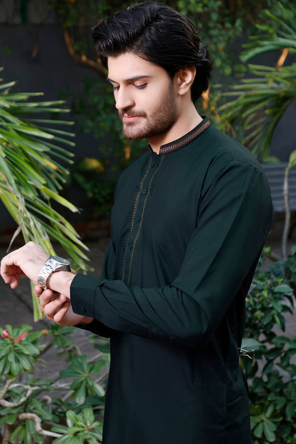 TGM Kameez Shalwar Suit Eid Collection Liberty Green