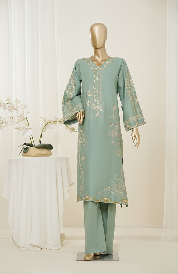 Mano Momal by Amna Khadija Embroidered Lawn Stitched 2 Piece Suit - AKPMM-06 - AKP26OLM - Green - Summer Collection