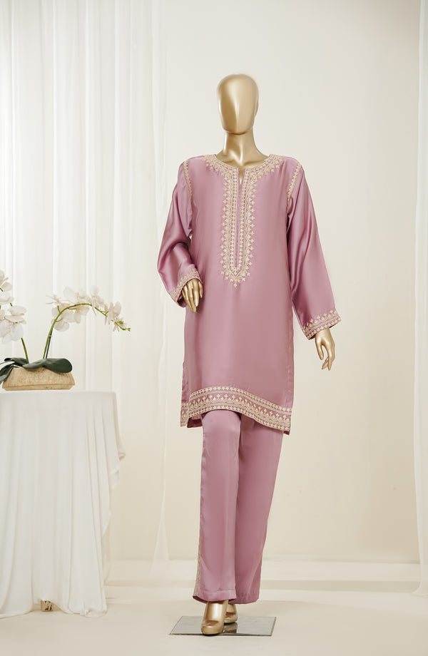 Mano Momal by Amna Khadija Embroidered Silk Stitched 2 Piece Suit - AKPMM-03 - AKP26OLM - Pink - Summer Collection