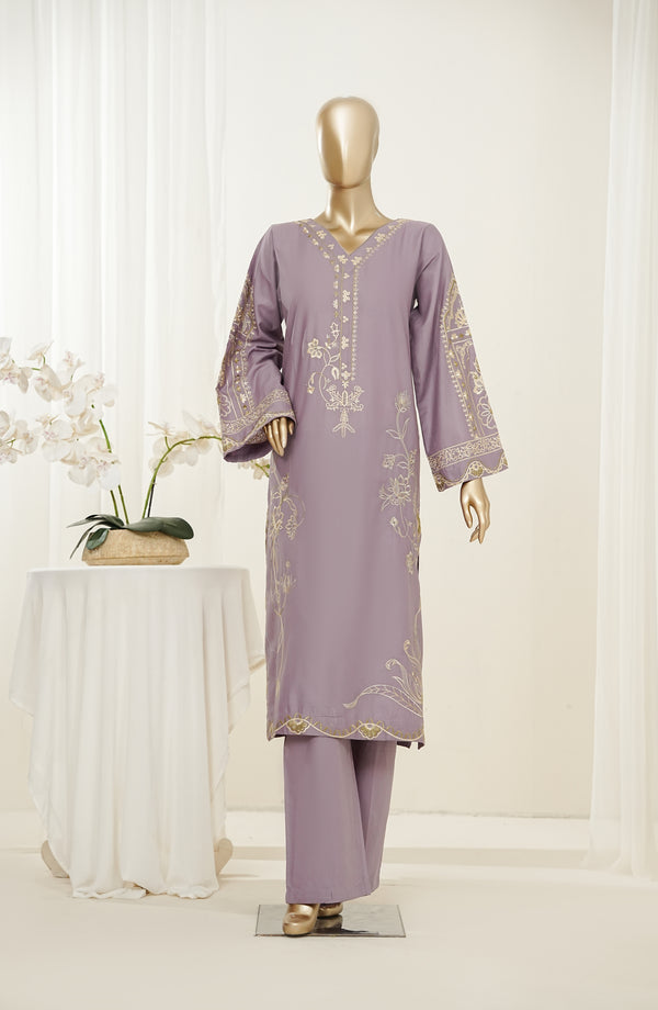 Mano Momal by Amna Khadija Embroidered Lawn Stitched 2 Piece Suit - AKPMM-04 - AKP26OLM - Purple - Summer Collection