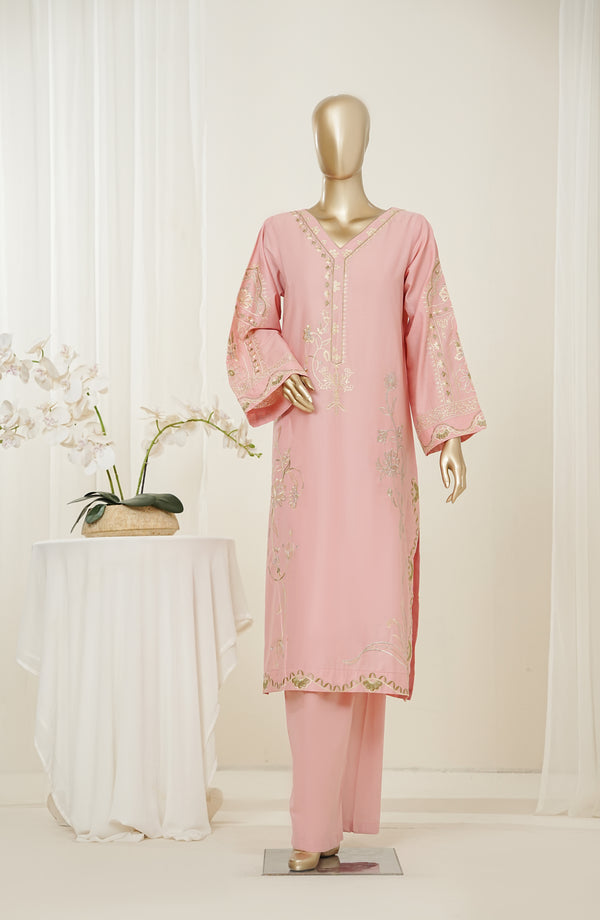 Mano Momal by Amna Khadija Embroidered Lawn Stitched 2 Piece Suit - AKPMM-05 - AKP26OLM - Pink - Summer Collection