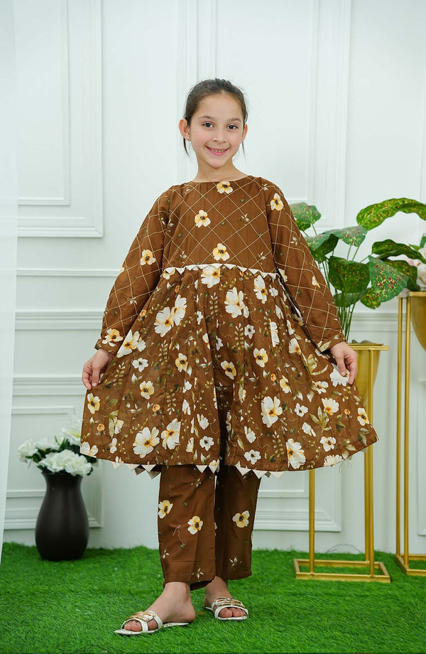 Print Play Lawn 2 Piece Brown D-02