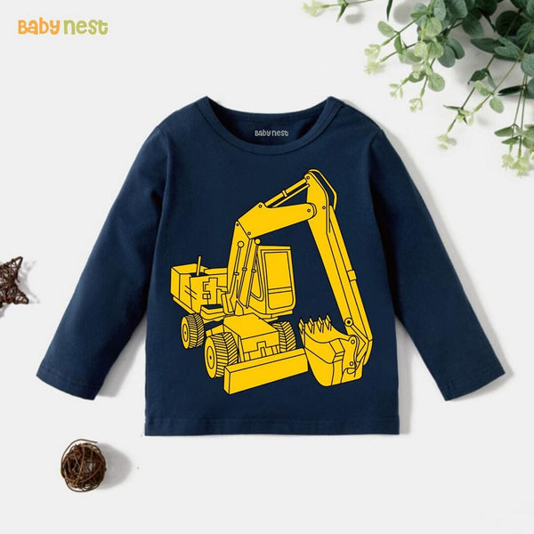 Baby Nest T-Shirts For Kids New Full Sleeves T-Shirt for Boys - Navy