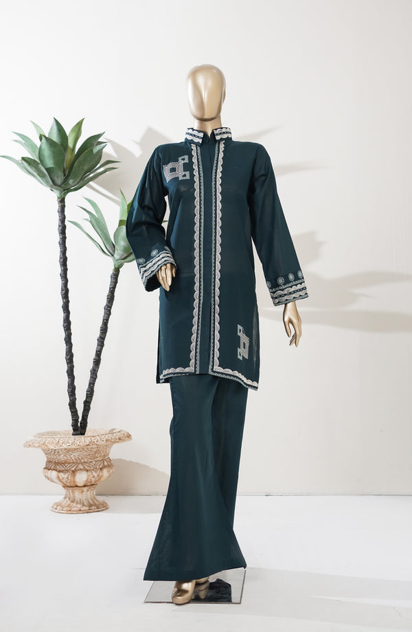 Nurezeh by Amna Khadija Embroidered Cotton Stitched 2 Piece Suit - AKPN-01 - AKP26NRZH - Green - Summer Collection