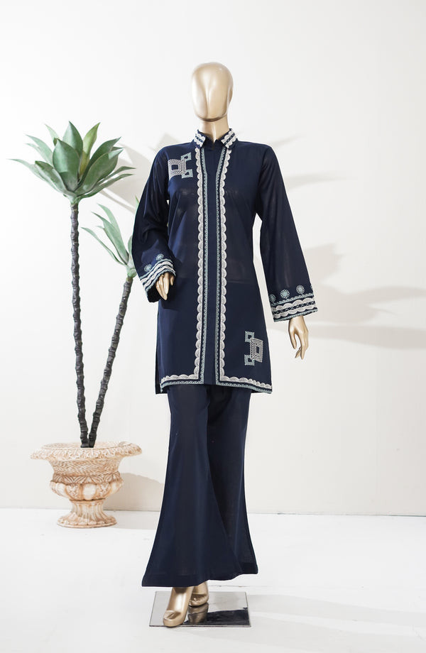Nurezeh by Amna Khadija Embroidered Cotton Stitched 2 Piece Suit - AKPN-03 - AKP26NRZH - Blue - Summer Collection