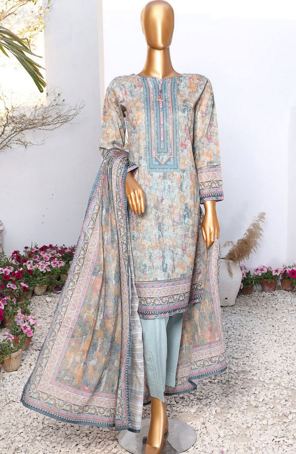 HZ RTW Summer Vibes Printed Lawn Collection Vol 01 PSL 406 ICE BLUE