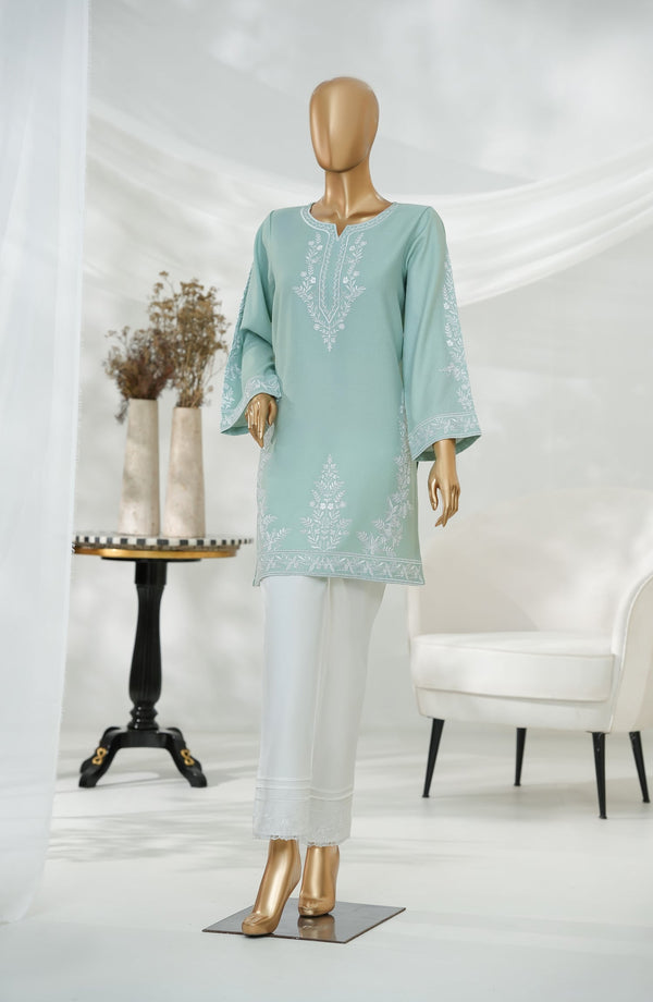 Passu by Amna Khadija Embroidered Fancy Jacquard Stitched Top - PET-02 - AM25PSU - Light Blue - Casual Collection