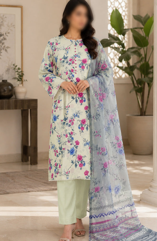 Phoolkari by Amna Khadija Printed Lawn Stitched 3 Piece Suit - AKPKP-06 - AKP26APKP - Multi - Summer Collection