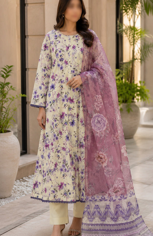 Phoolkari by Amna Khadija Printed Lawn Stitched 3 Piece Suit - AKPKP-07 - AKP26APKP - Multi - Summer Collection