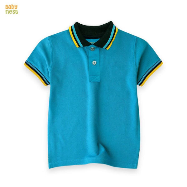 Baby Nest T-Shirts For Kids Pique Polo T-Shirt For Kids -Sky Blue Sbt-377