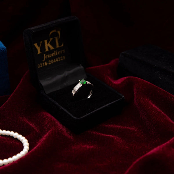 YKL Jewellers Ring Collection ROUND EMERALD RING