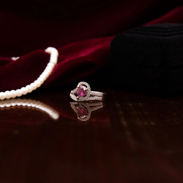 YKL Jewellers Ring Collection RUBY MINIMAL SQUARE RING