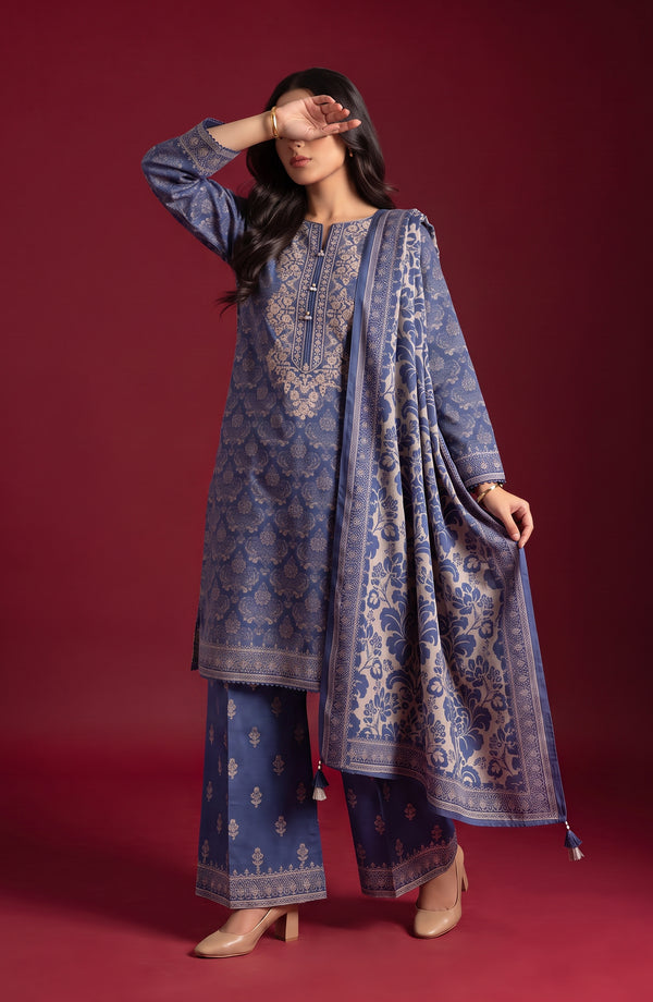 Rang e Bahar Embroidered Lawn Stitched 3 Piece Suit - RNB-01 - RNB26 - Blue - Summer Collection