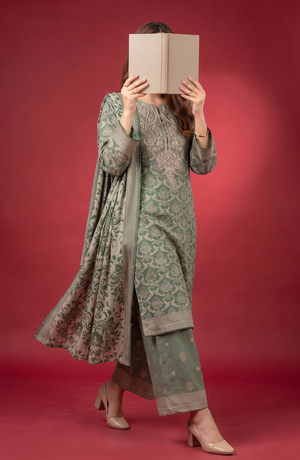 Rang e Bahar Embroidered Lawn Stitched 3 Piece Suit - RNB-03 - RNB26 - Green - Summer Collection
