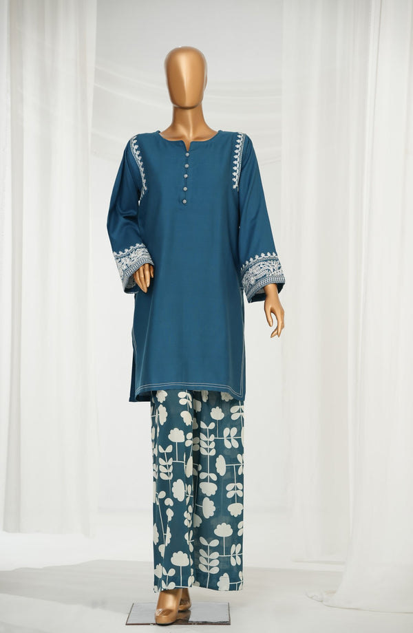 Rangrez by Amna Khadija Embroidered Jacquard Stitched 2 Piece Suit - AKR-02 - AM25RNG - Blue - Summer Collection