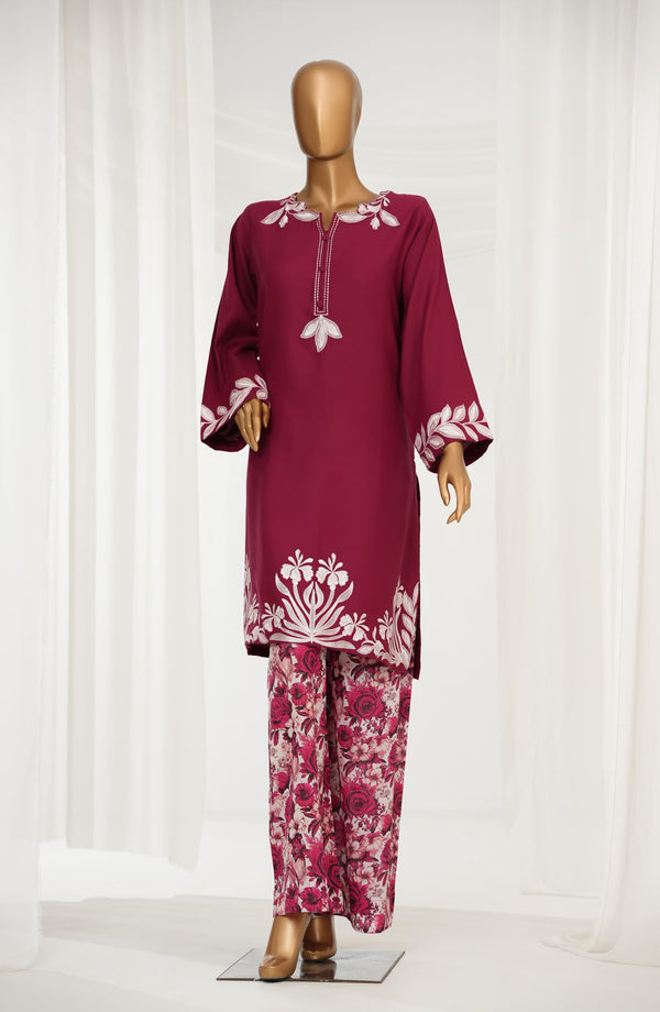 Rangrez by Amna Khadija Embroidered Jacquard Stitched 2 Piece Suit - AKR-01 - AM25RNG - Red - Summer Collection