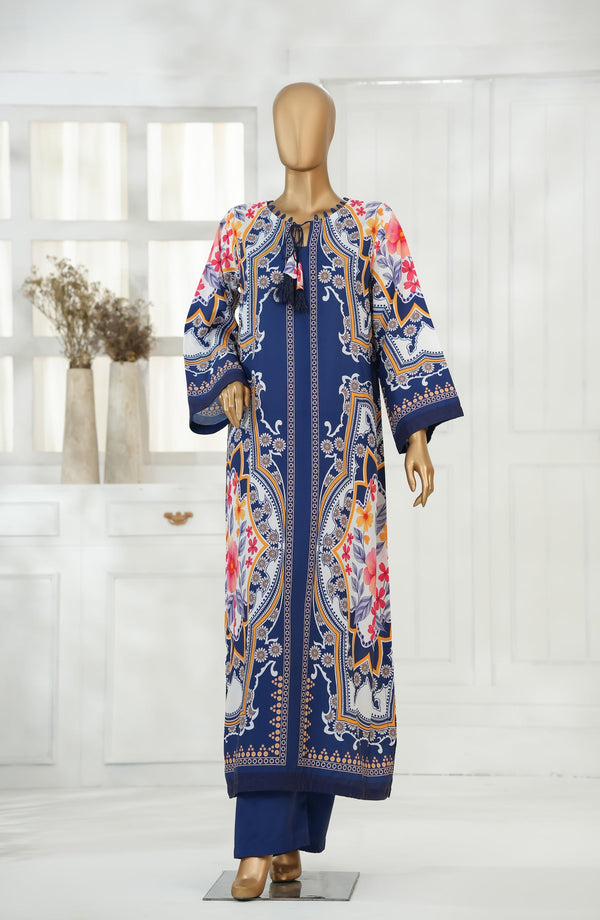 Rhythm by Amna Khadija Printed Poly Swiss Cambric Stitched 2 Piece Suit - AKR-07 - AM25KHD - Blue - Summer Collection