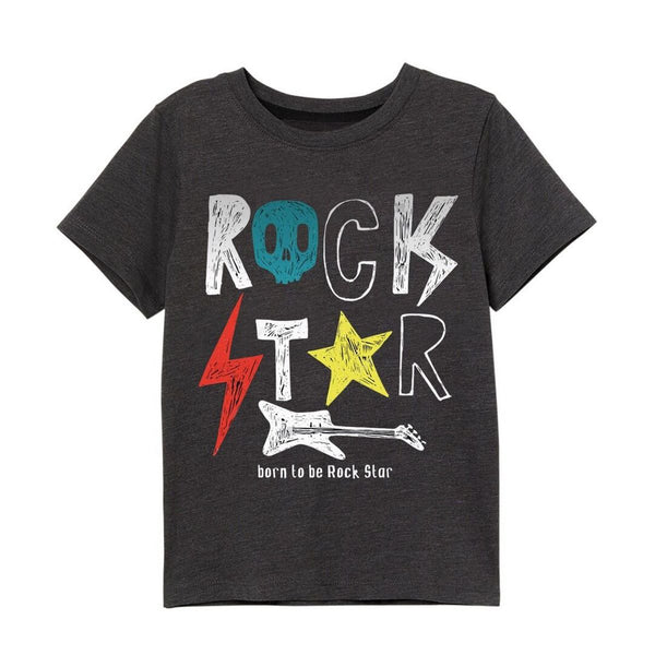 Baby Nest T-Shirts For Kids Rock Star T-Shirt for Kids – Dark Grey – SBT-321-D7