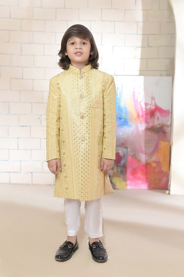 Exclusive Kids Sherwani Collection S 02 Golden Sherwani