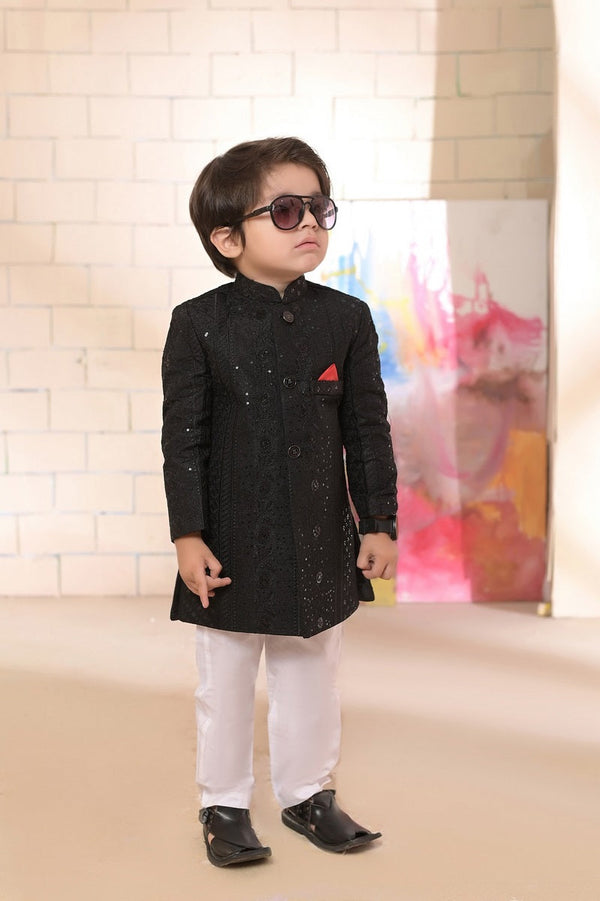 Exclusive Kids Sherwani Collection S 04 Black sherwani